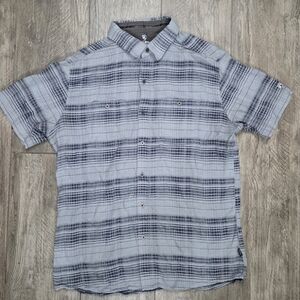 Men's Blue Plaid Short Sleeve Shirt
